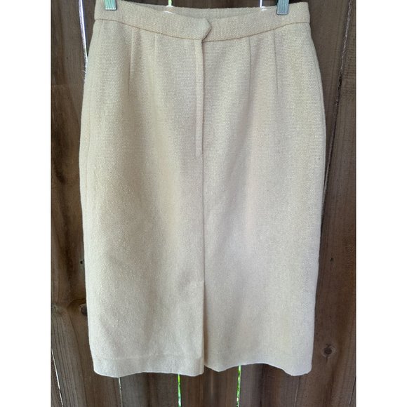 HANDSPUN HANDWOVEN CREAM WOOL PENCIL SKIRT 26" waist - Picture 3 of 6